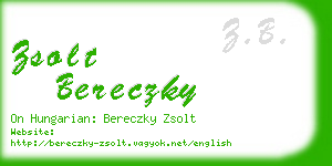 zsolt bereczky business card